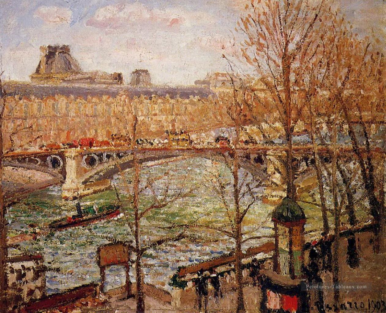 le pont du carrousel après midi 1903 Camille Pissarro Peintures à l'huile